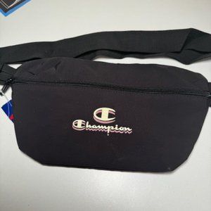Champion Fanny Pack Black/Pink Shoulder Bag Purse Buckle Zipper new with tags